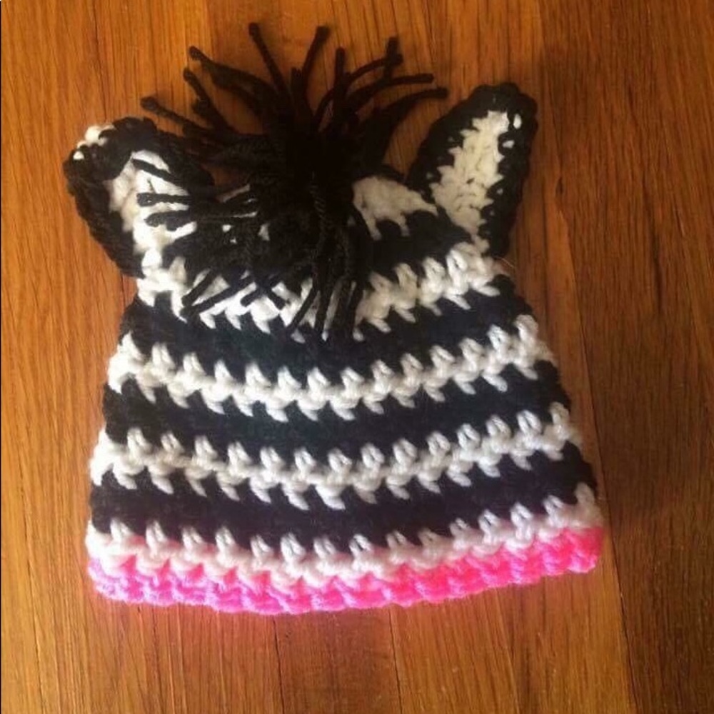 Zebra newborn hat